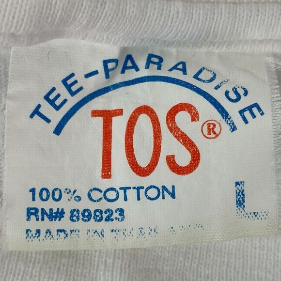 Vintage 80s Make Waves For Clean Water Hawaii T Shirt Mens Large Sailing White - Picture 7 of 8